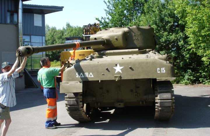 le char Sherman de retour au musée