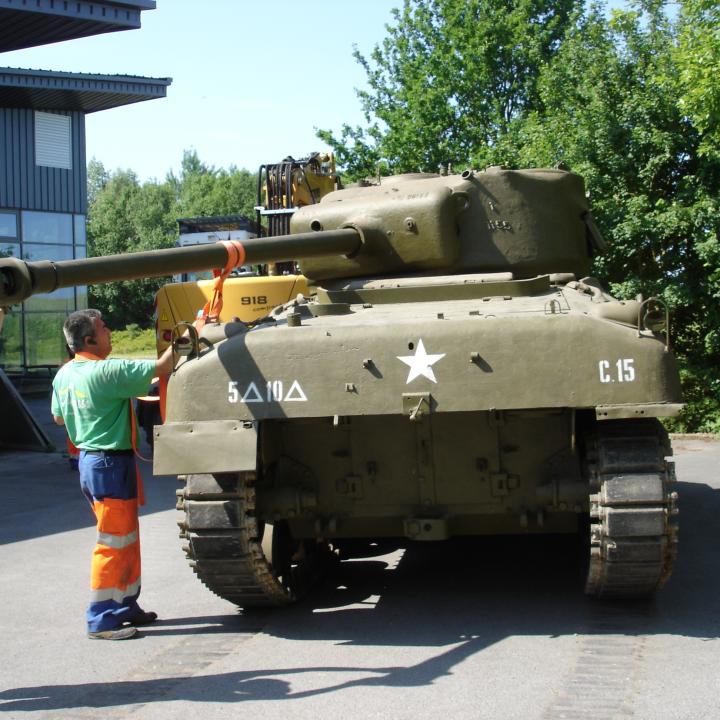 le char Sherman de retour au musée